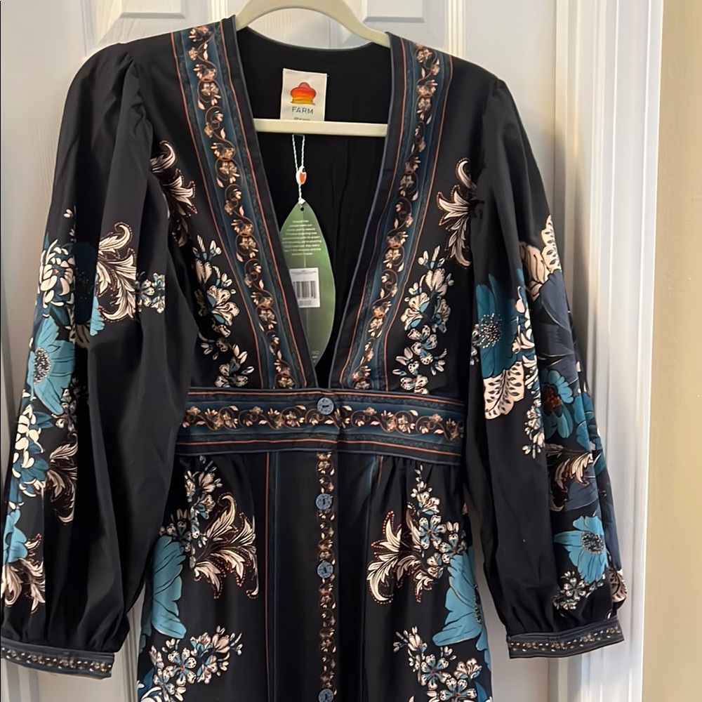 Farm Rio Blossom Tapestry Midi dress